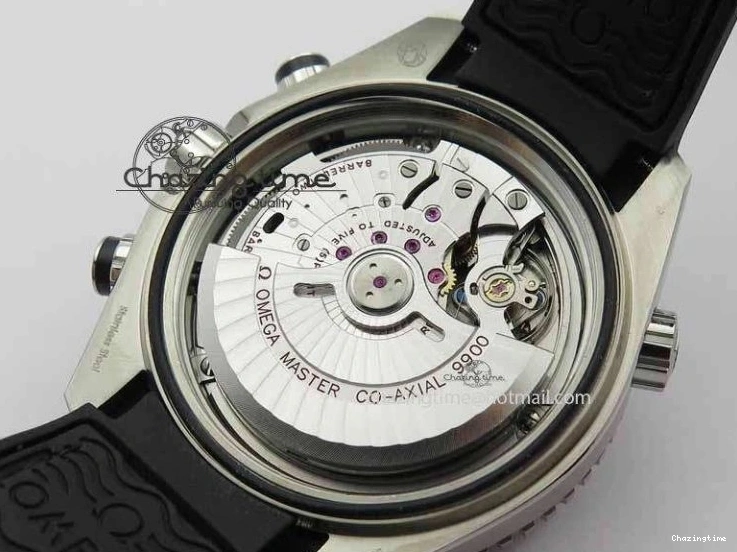 0217 Tailored Planet Ocean Master Chronometer SS OM 1:1 Best Edition Black Dial On Leather Strap A 8173